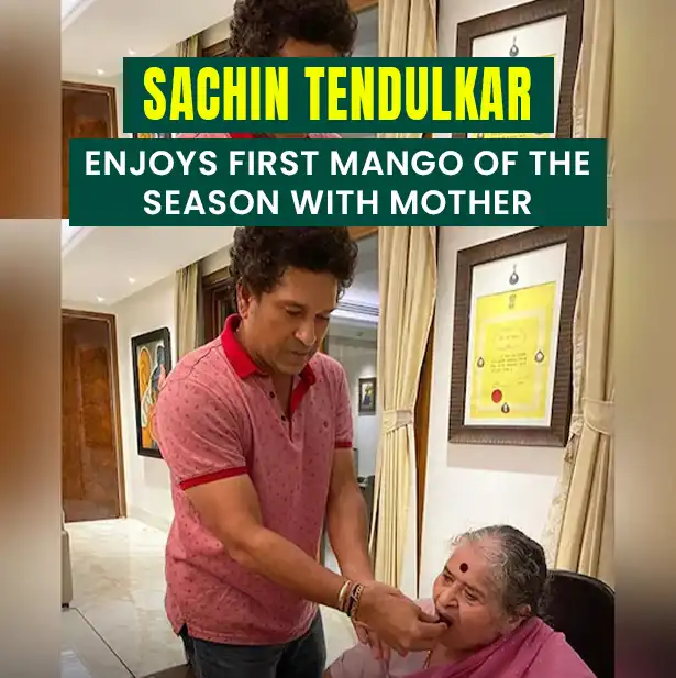 Sachin Tendulkar Enjoys First Mango of the Season with Mother